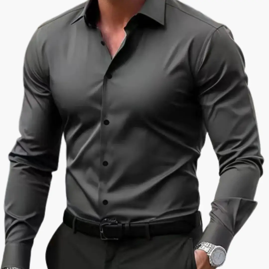 José | Slim-Fit-Herrenhemd mit Knöpfen und langen Ärmeln  