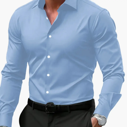 José | Slim-Fit-Herrenhemd mit Knöpfen und langen Ärmeln  