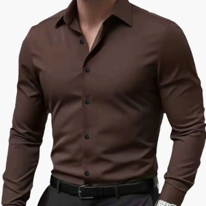 José | Slim-Fit-Herrenhemd mit Knöpfen und langen Ärmeln  