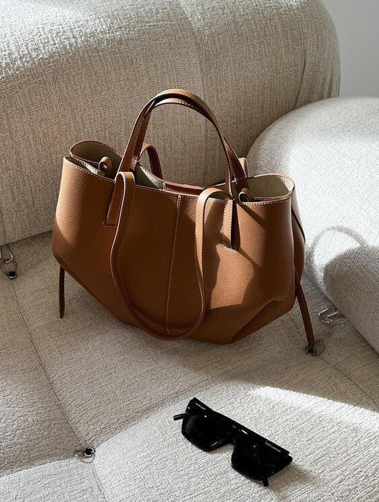 Inés | Bolso shopper lujoso con doble asa y diseño liso