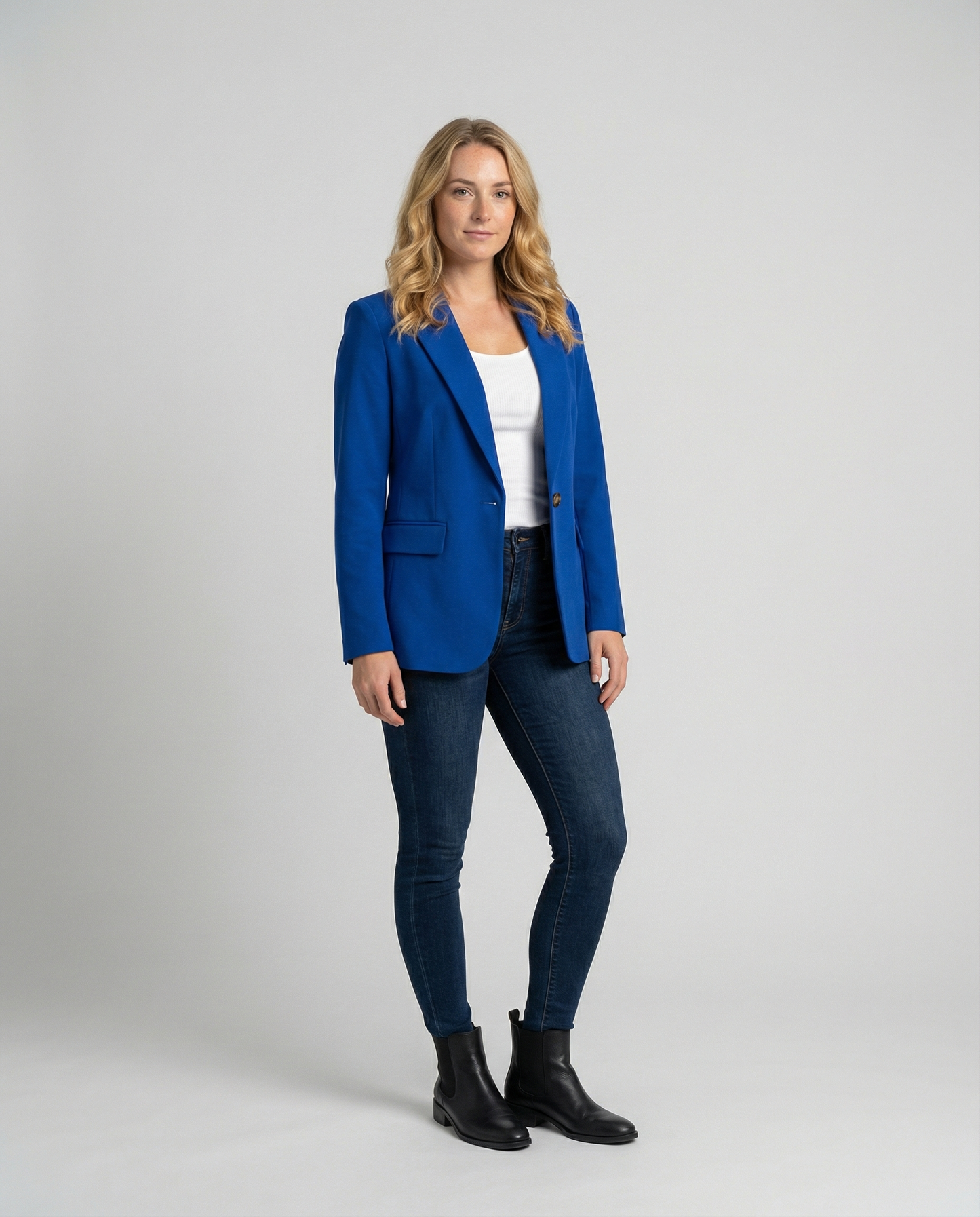Rosabella | Damenblazer mit einem Knopf und klassischem Revers | Fein