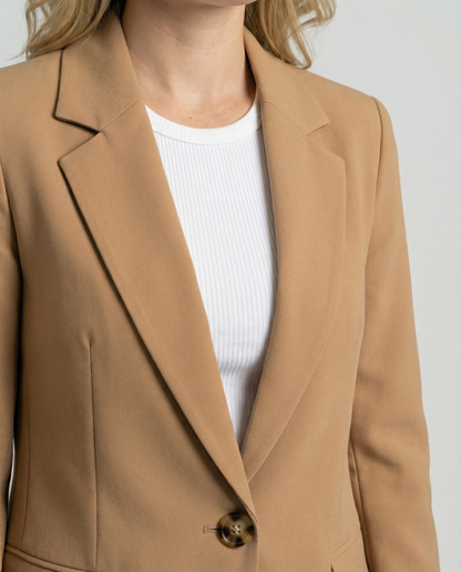 Rosabella | Damenblazer mit einem Knopf und klassischem Revers | Fein