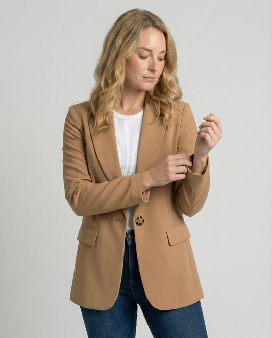 Rosabella | Blazer para mujer de un botón con solapa clásica | Refinado