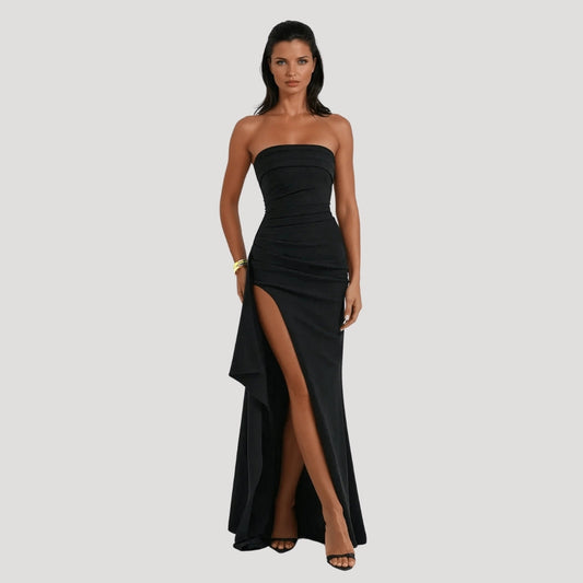 Verónica | Vestido maxi para mujer elegante palabra de honor