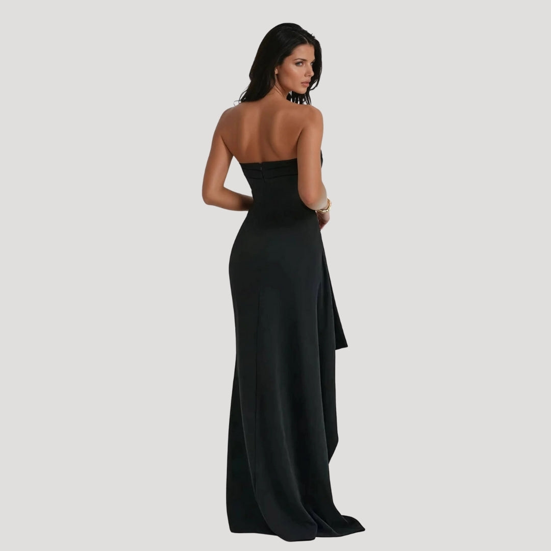 Verónica | Elegancka sukienka maxi damska bez ramiączek