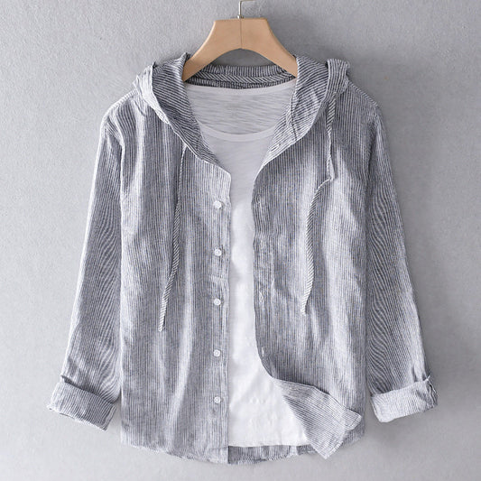 Umbrina | Blusa con capucha para mujer con botones | Ligera