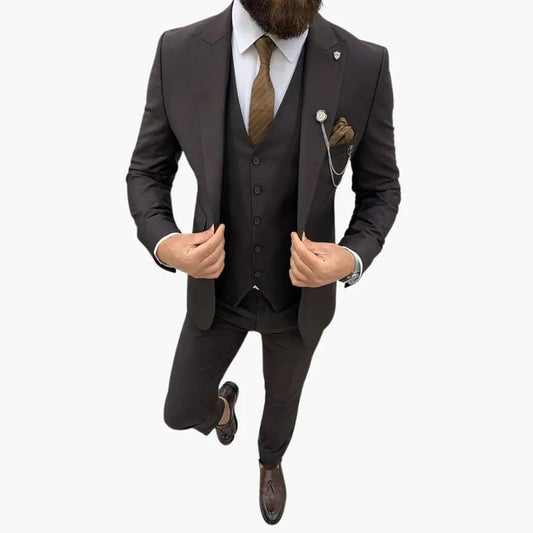 Salvador | Traje de boda para hombre con chaleco y solapa de muesca