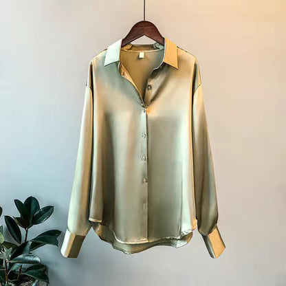 Taliora | Blusa de manga larga para mujer con botones y cuello en punta | Clásica