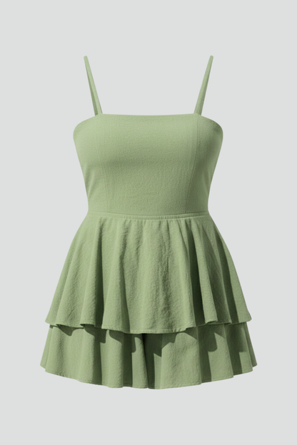 Elvira | Minikleid für Damen mit dünnen Trägern und ausgestelltem Rock