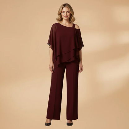 Elisa | Conjunto para mujer de gasa con diseño asimétrico