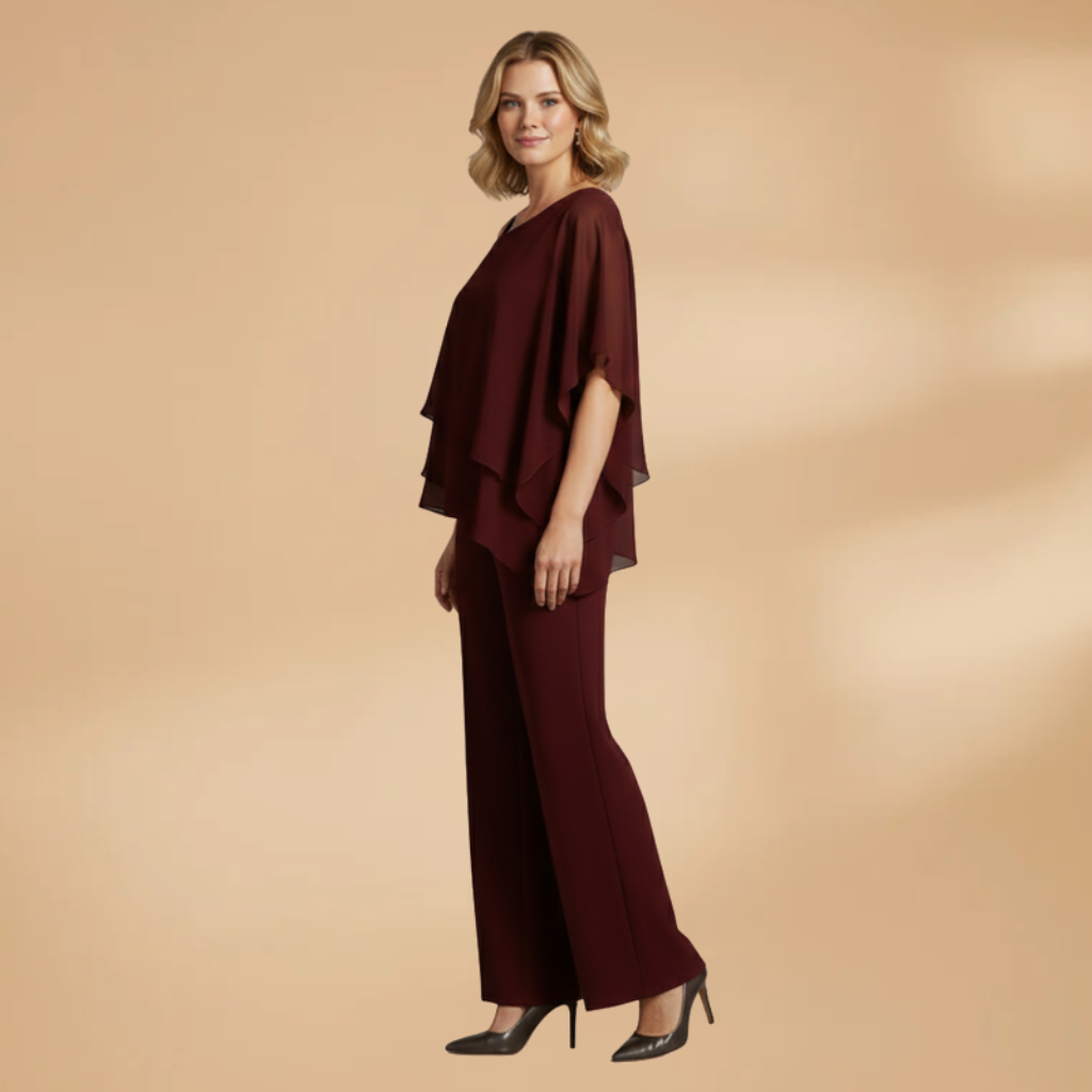 Elisa | Conjunto para mujer de gasa con diseño asimétrico