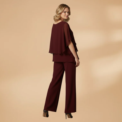 Elisa | Conjunto para mujer de gasa con diseño asimétrico