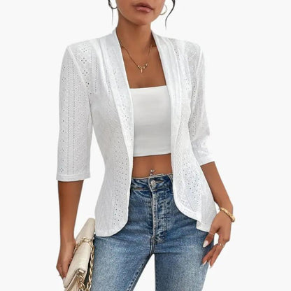 Yolanda | Jacke für Damen mit offenem Vorderteil und Schalkragen  