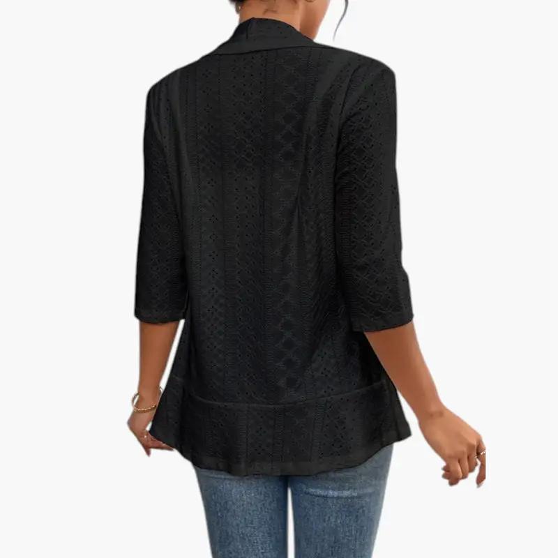 Yolanda | Jacke für Damen mit offenem Vorderteil und Schalkragen  