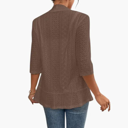 Yolanda | Jacke für Damen mit offenem Vorderteil und Schalkragen  