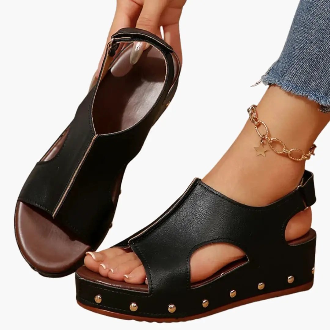 Felisa | Plateau-Sandalen für Damen mit gepolsterter Innensohle und Riemen  