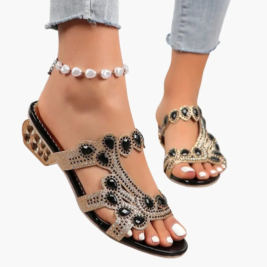 Belinda | Sandalias para mujer con tiras ajustables y empeine decorado