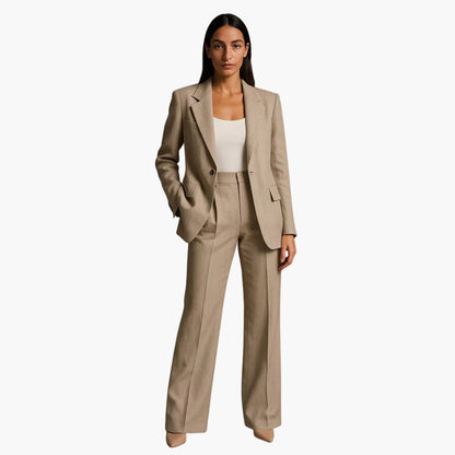 Noemi | Conjunto de boda para mujer con blazer y pierna ancha