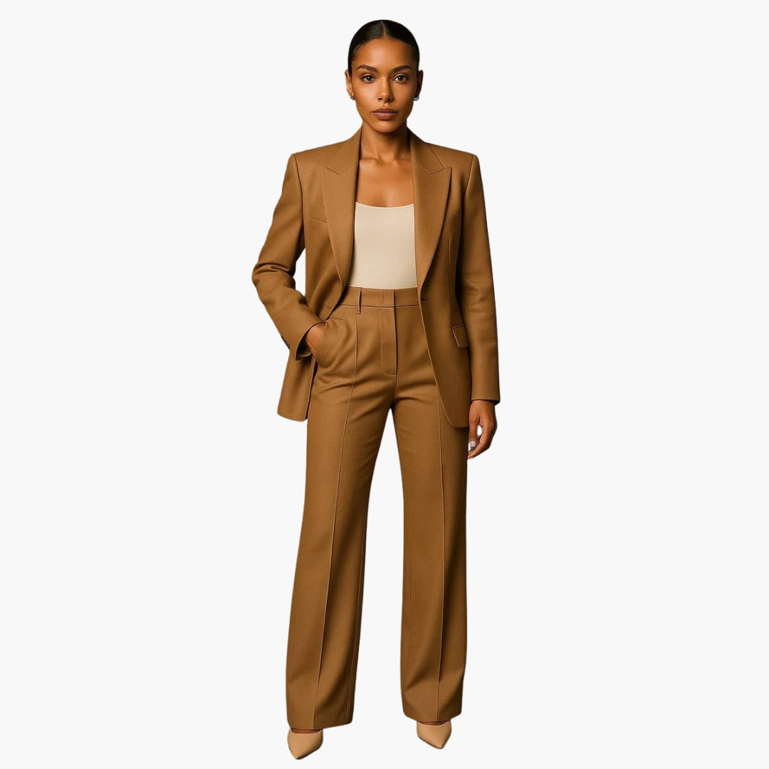 Noemi | Conjunto de boda para mujer con blazer y pierna ancha