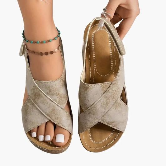 Estela | Sandalias de cuña para mujer con plantilla acolchada y plataforma