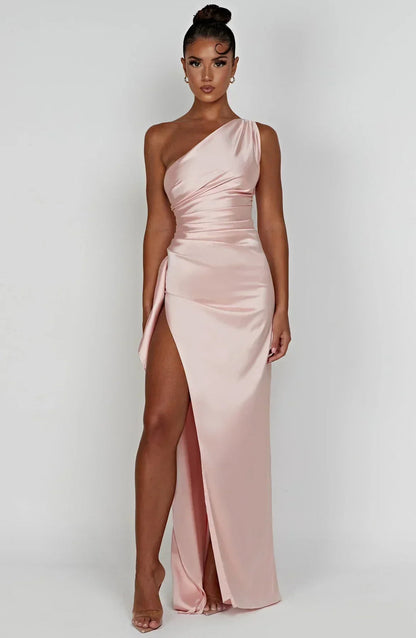 Zinnia | Vestido largo de noche para mujer con diseño asimétrico