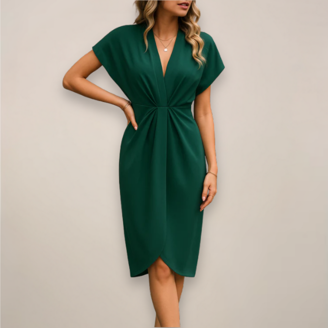 Nativia | Elegantes Wickelkleid mit V-Ausschnitt für Damen  