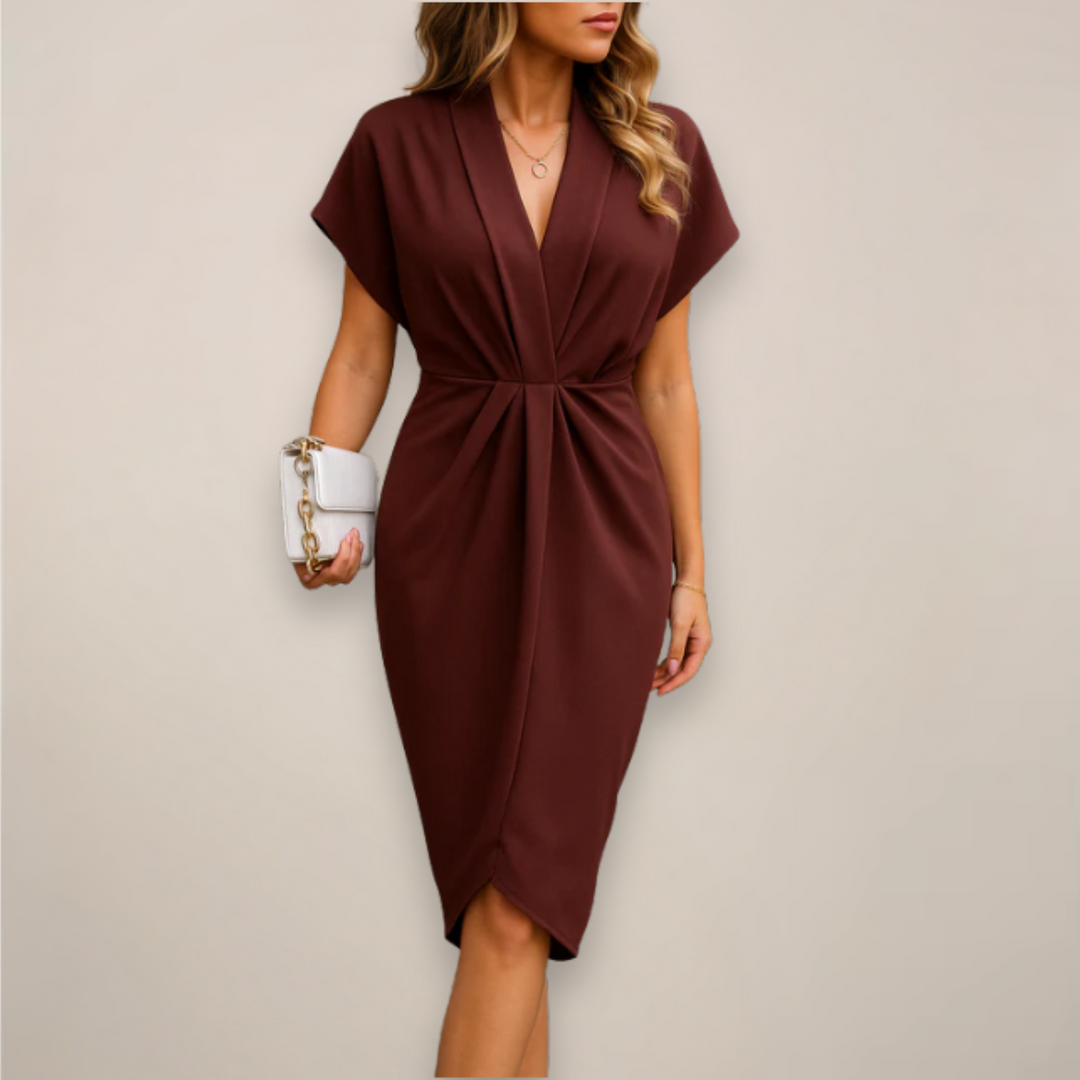 Nativia | Elegantes Wickelkleid mit V-Ausschnitt für Damen  