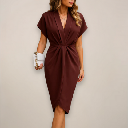 Nativia | Elegantes Wickelkleid mit V-Ausschnitt für Damen  