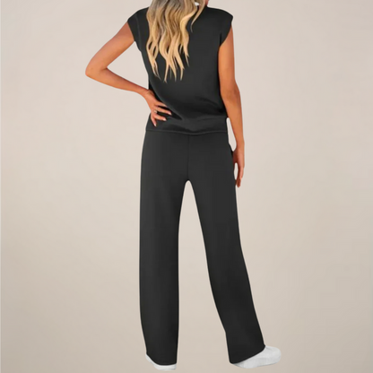 Eulogia | Zweiteiliges Frühlingsset für Damen mit Hose und verstellbarem Kordelzug  