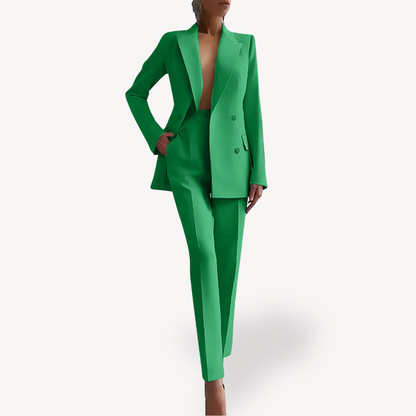 Verena | Conjunto de primavera formal con traje y blazer largo para mujer