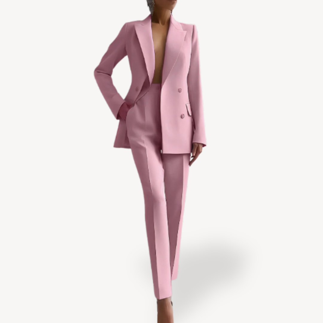 Verena | Conjunto de primavera formal con traje y blazer largo para mujer