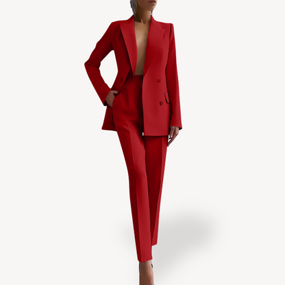 Verena | Conjunto de primavera formal con traje y blazer largo para mujer