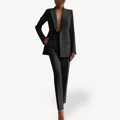 Verena | Conjunto de primavera formal con traje y blazer largo para mujer