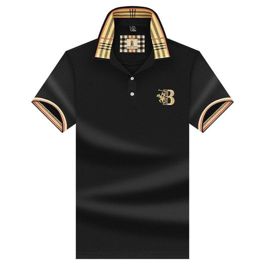 Jenaro | Polo informal para hombre con cuello en contraste a cuadros | Elegante