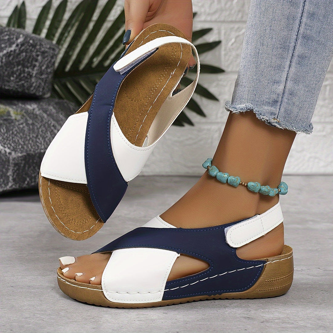 Jaleira | Damen-Wandersandalen mit Keilabsatz und Riemen | Modern