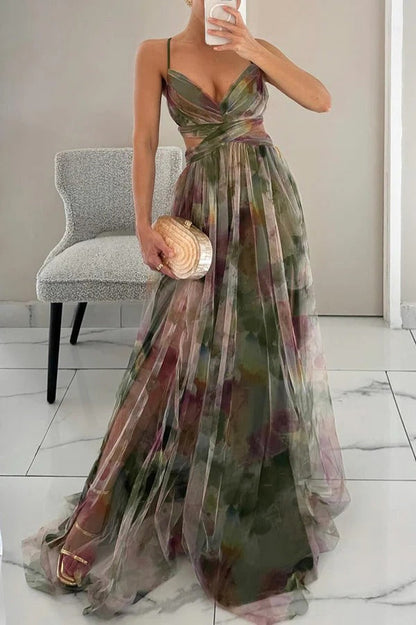 Beatriz | Vestido Largo Floral Elegante sin Tirantes