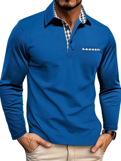 Polo de hombre de manga larga elegante