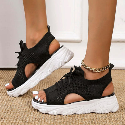 Nerissa | Sandalias deportivas con cordones para mujer y ajuste regulable | De moda
