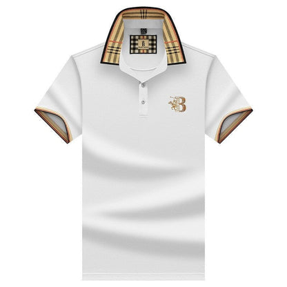 Jenaro | Polo informal para hombre con cuello en contraste a cuadros | Elegante