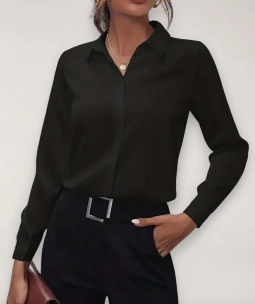 Aurelia | Blusa clásica con cuello camisero para mujer