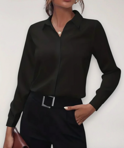 Aurelia | Blusa clásica con cuello camisero para mujer