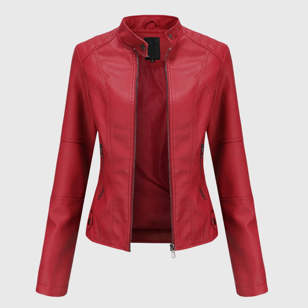 Solana | Damen-Lederjacke mit Stil und Reißverschluss  