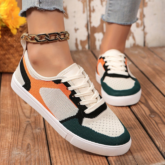 Zarela | Zapatillas para mujer de malla multicolor con cordones