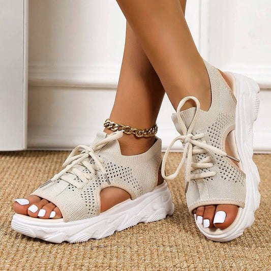Nerissa | Sandalias deportivas con cordones para mujer y ajuste regulable | De moda