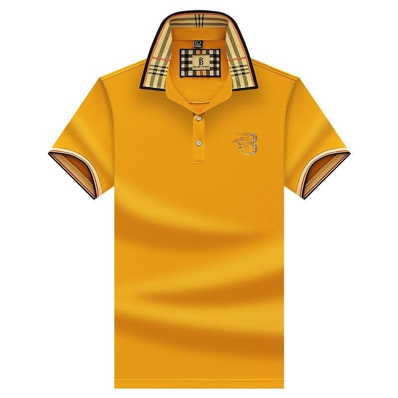 Jenaro | Polo informal para hombre con cuello en contraste a cuadros | Elegante
