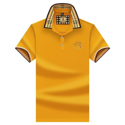 Jenaro | Polo informal para hombre con cuello en contraste a cuadros | Elegante