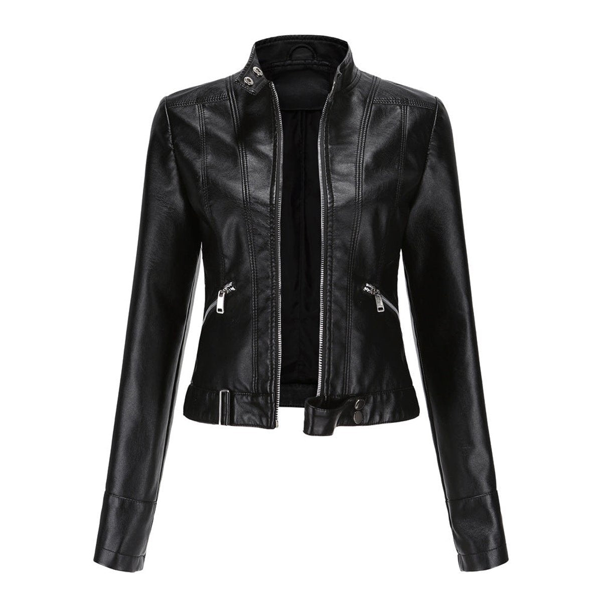 Amalia | Chaqueta corta para mujer de polipiel con cremallera
