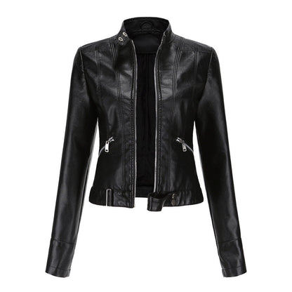 Amalia | Chaqueta corta para mujer de polipiel con cremallera