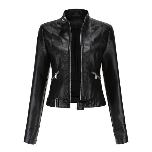 Amalia | Chaqueta corta para mujer de polipiel con cremallera