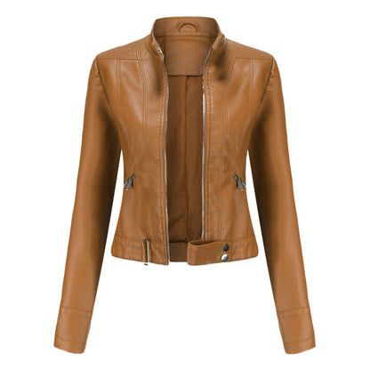 Amalia | Chaqueta corta para mujer de polipiel con cremallera